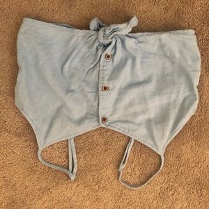 Blue crop top